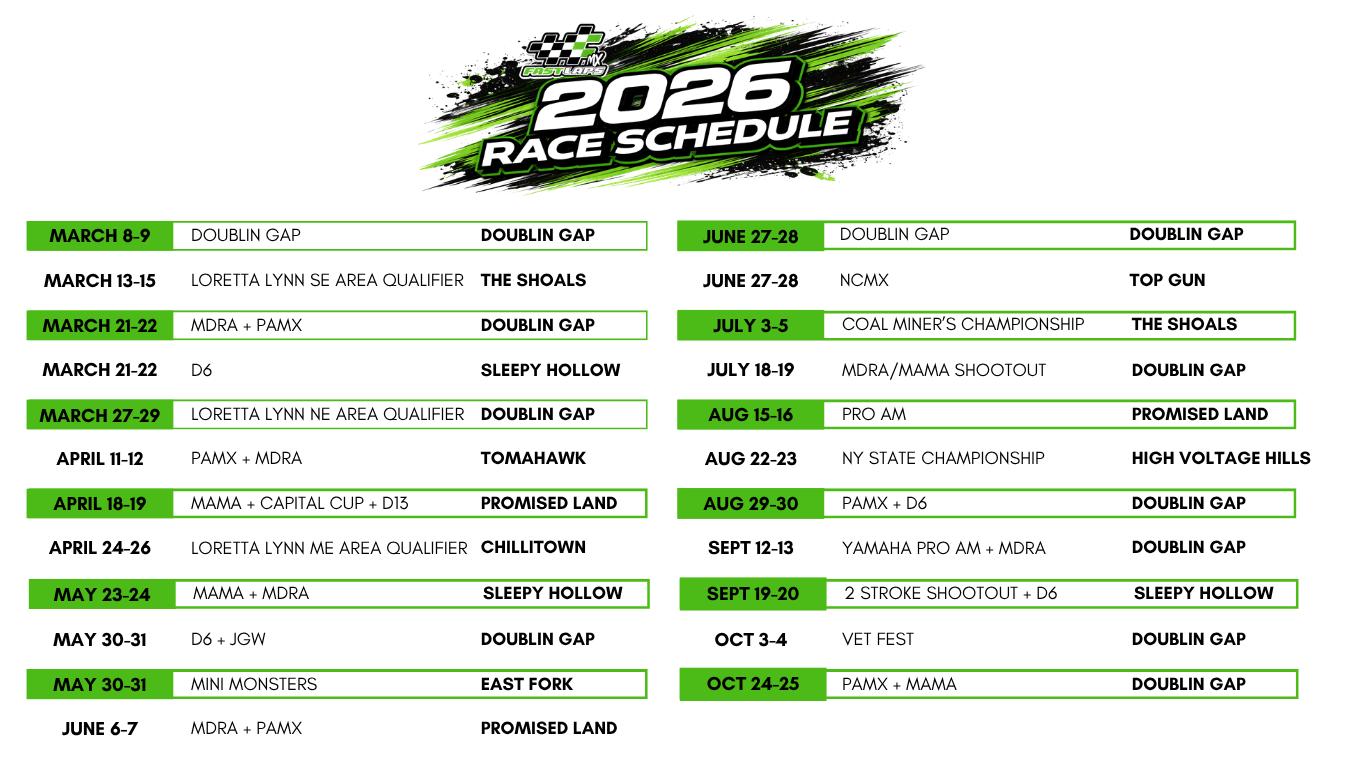 FastLaps MX 2026 Schedule